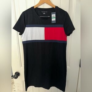 Tommy Hilfiger Black, Navy, White & Red Colorblock Tee Dress